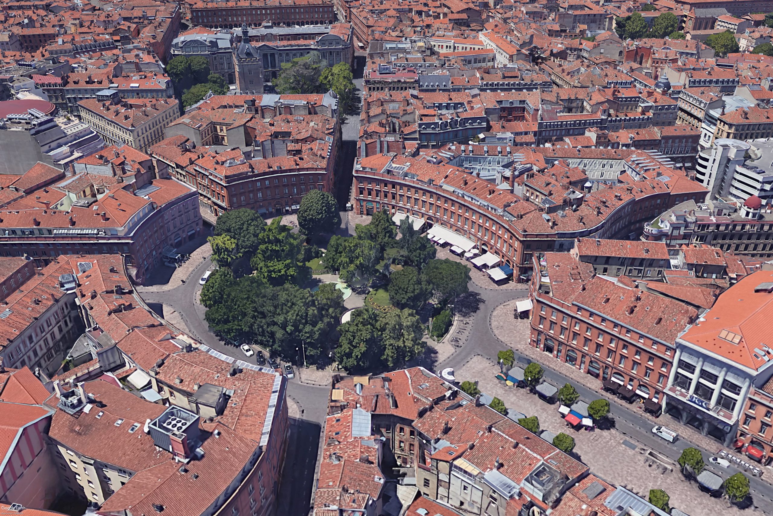 Place Wilson vue du ciel