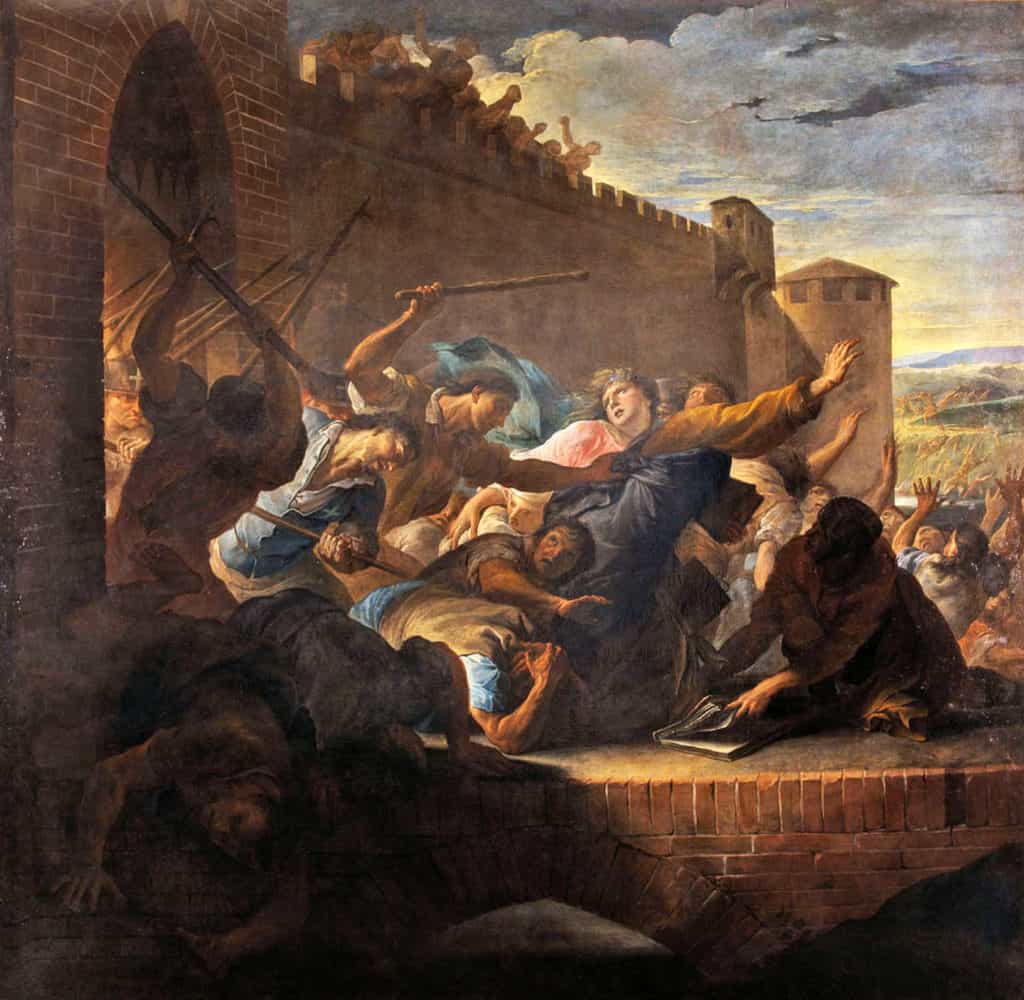 Peinture représentant les Huguenots chassés de Toulouse, Antoine Rivalz